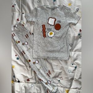 Grey breakfast pajamas